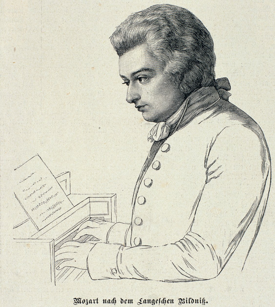 صورة فولفجانج أماديوس موتسارت (1756-91) بواسطة المدرسة الألمانية
