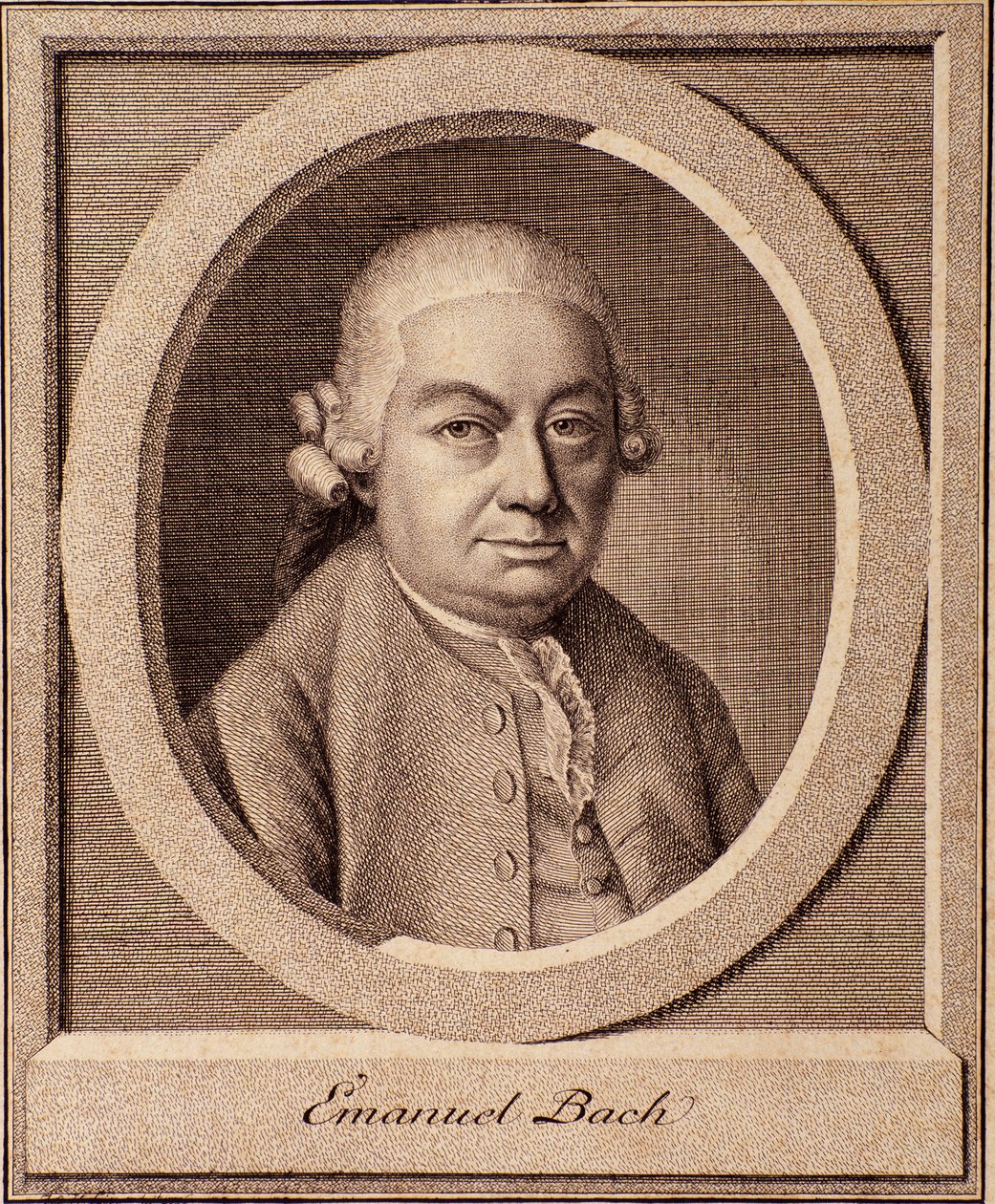 صورة الملحن الألماني كارل فيليب إيمانويل باخ (1714-1788) نجل يوهان سيباستيان باخ بواسطة المدرسة الألمانية