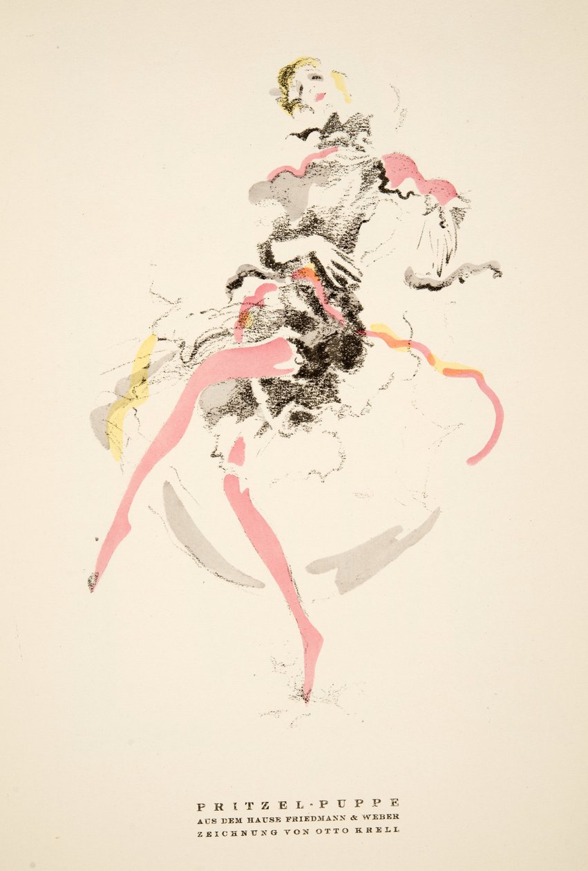 Pritzel - Puppe من House of Friedman & Weber ، من Styl ، pub.1922 (pochoir print) بواسطة المدرسة الألمانية