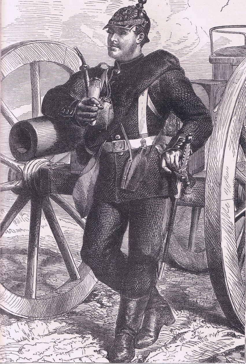 رجل المدفعية البروسي ، تاريخ الحرب بين فرنسا وألمانيا لكاسيل ، نشرته شركة Cassell and Company Limited ، c1890 (litho) بواسطة المدرسة الألمانية