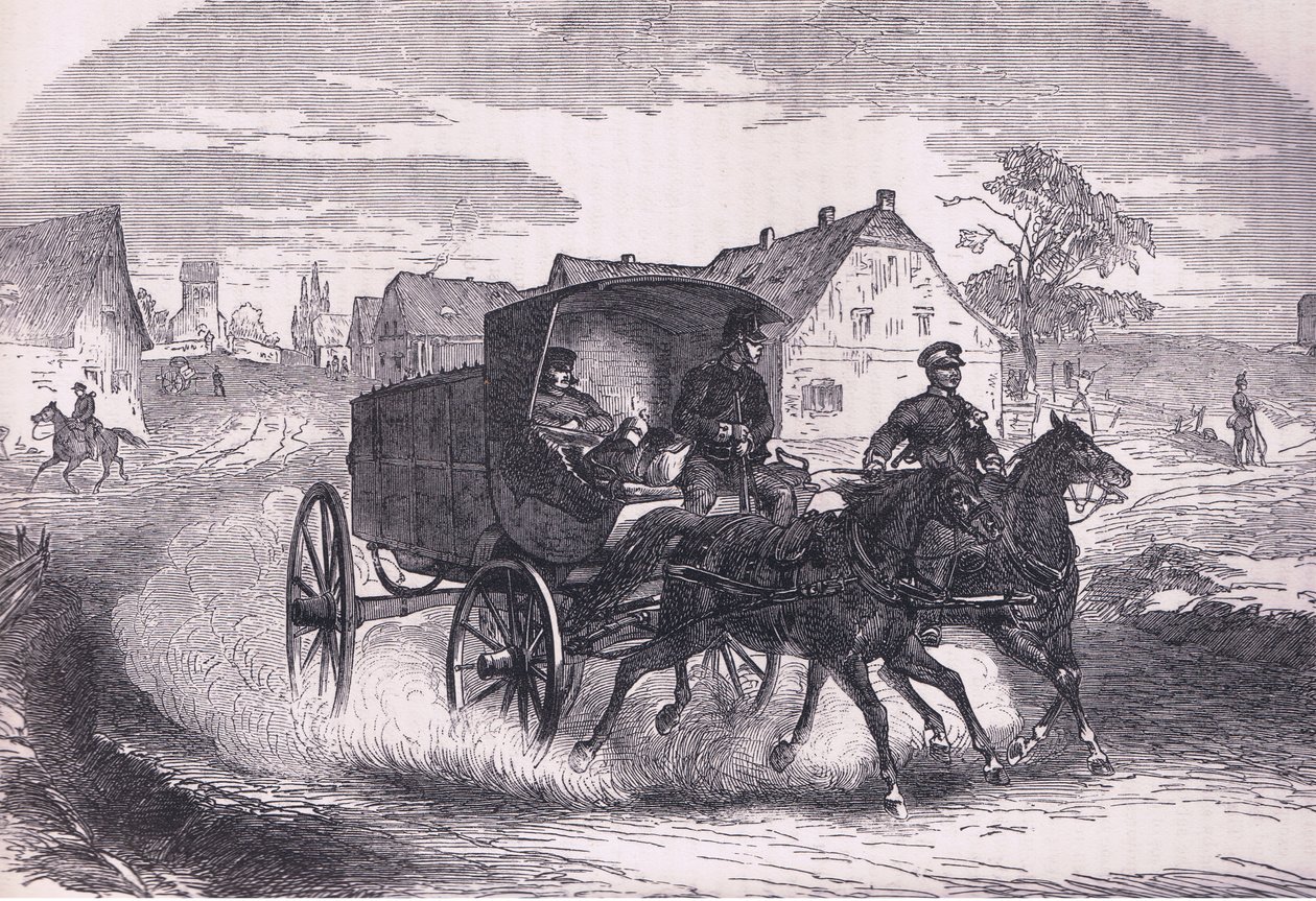 المركز العسكري البروسي ، تاريخ الحرب بين فرنسا وألمانيا Cassells الذي نشرته شركة Cassell and Company Limited ، c1890 (litho) بواسطة المدرسة الألمانية