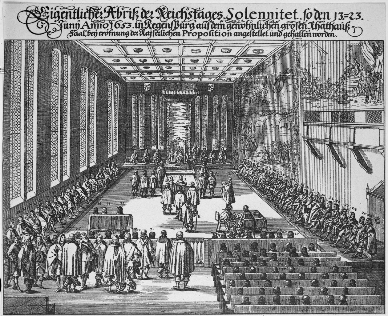 Reichstag of Regensburg في قاعة المجلس الكبيرة ، ريغنسبورغ بواسطة المدرسة الألمانية