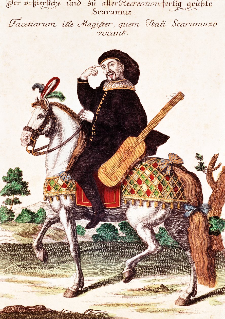Scaramouche على ظهور الخيل بواسطة المدرسة الألمانية