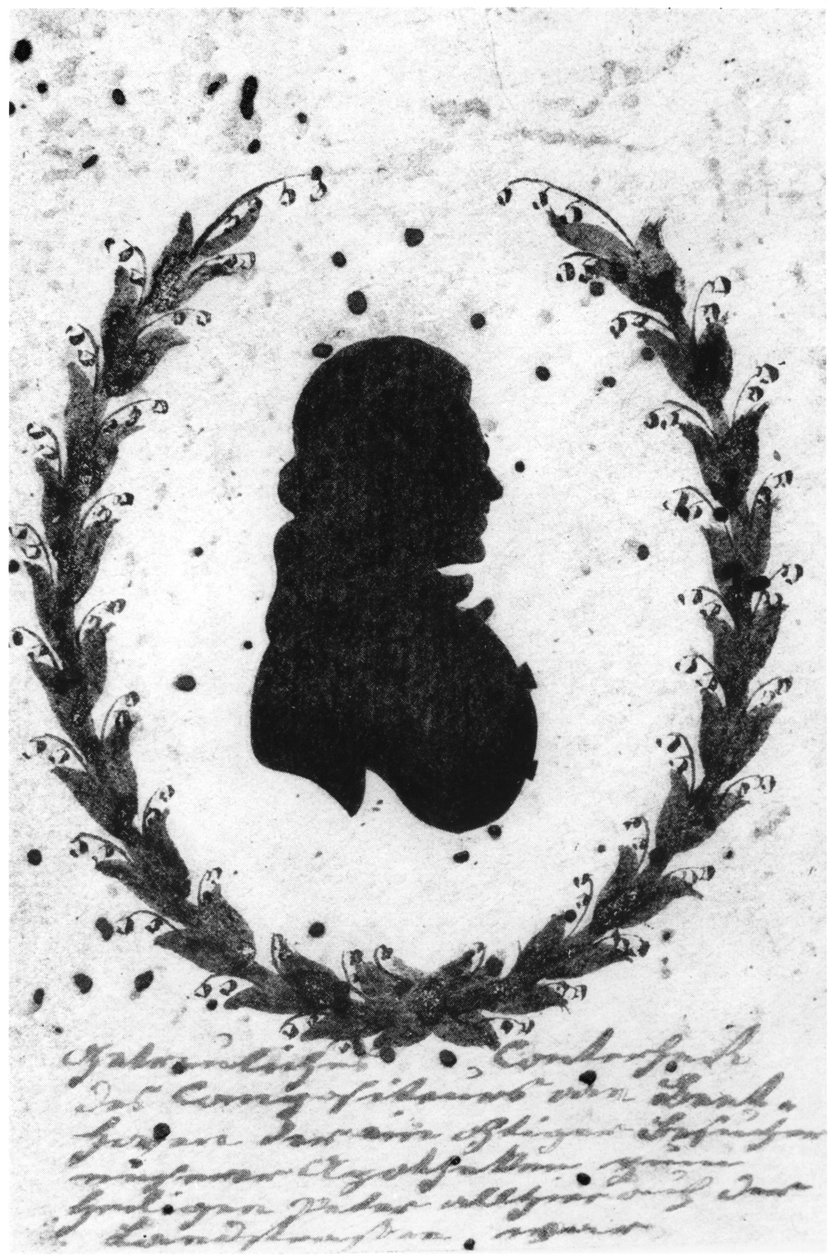 صورة ظلية لودفيغ فان بيتهوفن (1770-1827) بواسطة المدرسة الألمانية