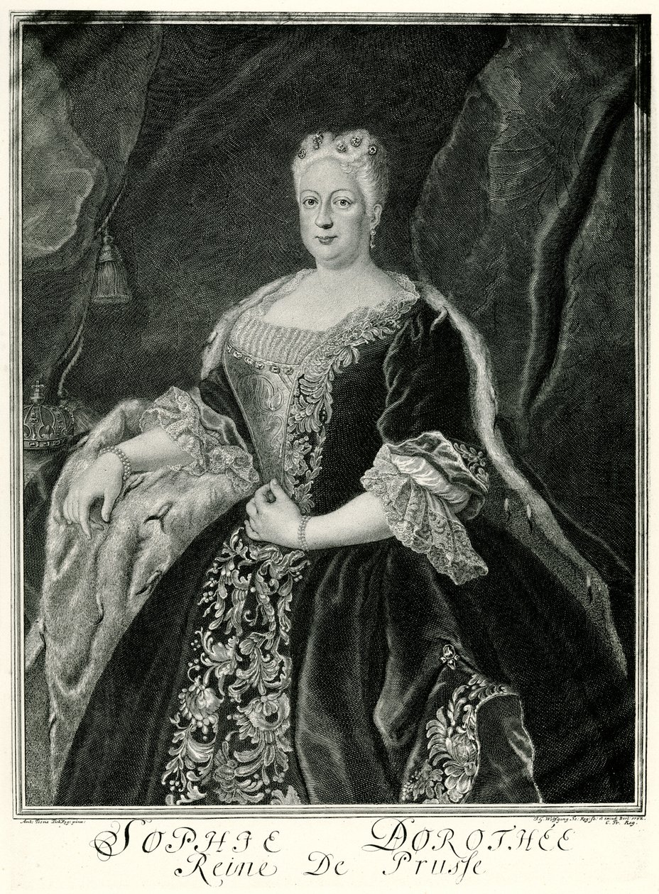 صوفي دوروثيا ، ملكة بروسيا (1687-1757) (صورة فوتوغرافية) بواسطة المدرسة الألمانية
