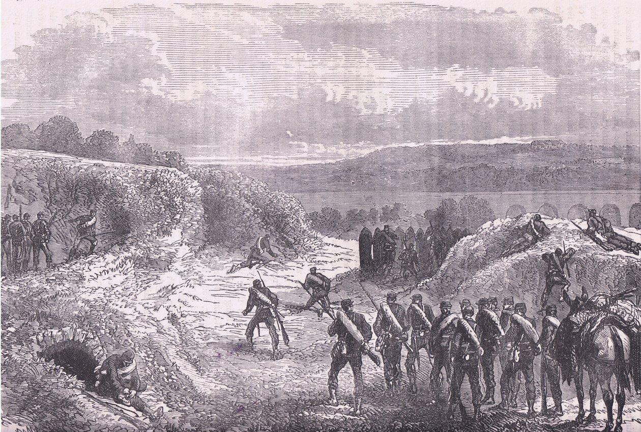 Sortie من باريس ، Cassells History of the War بين فرنسا وألمانيا التي نشرتها Cassell and Company Limited ، c1890 (litho) بواسطة المدرسة الألمانية
