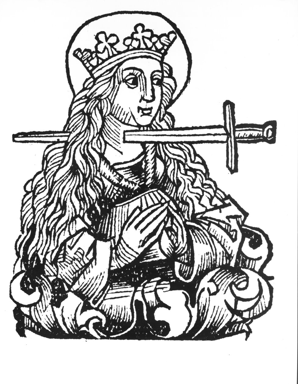 سانت لوسي (ت 304) من "Liber Chronicarum" بواسطة هارتمان شيدل (1440-1514) بواسطة المدرسة الألمانية