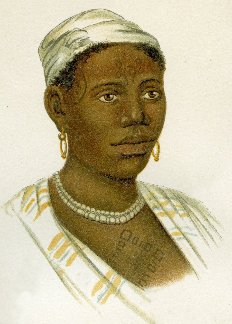 وشم امرأة أفريقية ، 1894 بواسطة المدرسة الألمانية
