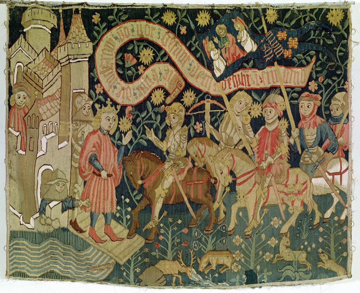 وصول جان دارك (c.1412-31) إلى قلعة شينون في 6 مارس 1423 ، استقبلها تشارلز السابع (1403-61) ، تم تصنيعها في وقت البكر بواسطة المدرسة الألمانية