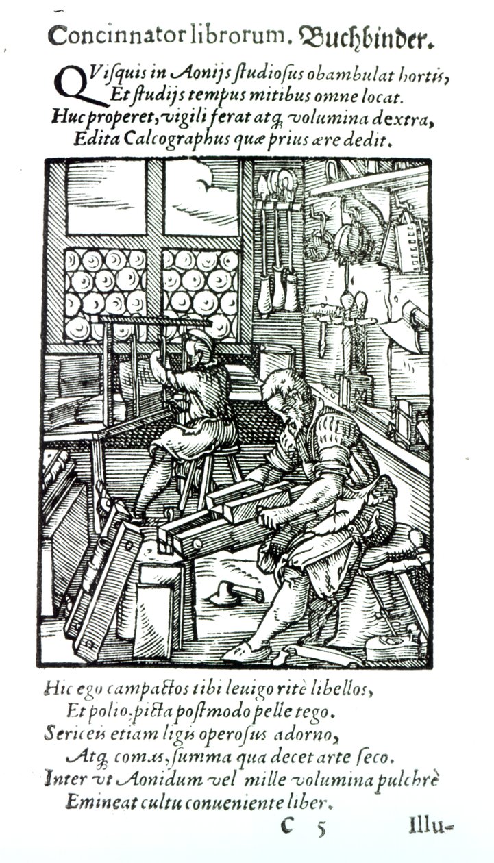 The Bookbinder ، الذي نشره هارتمان شوبر بواسطة المدرسة الألمانية