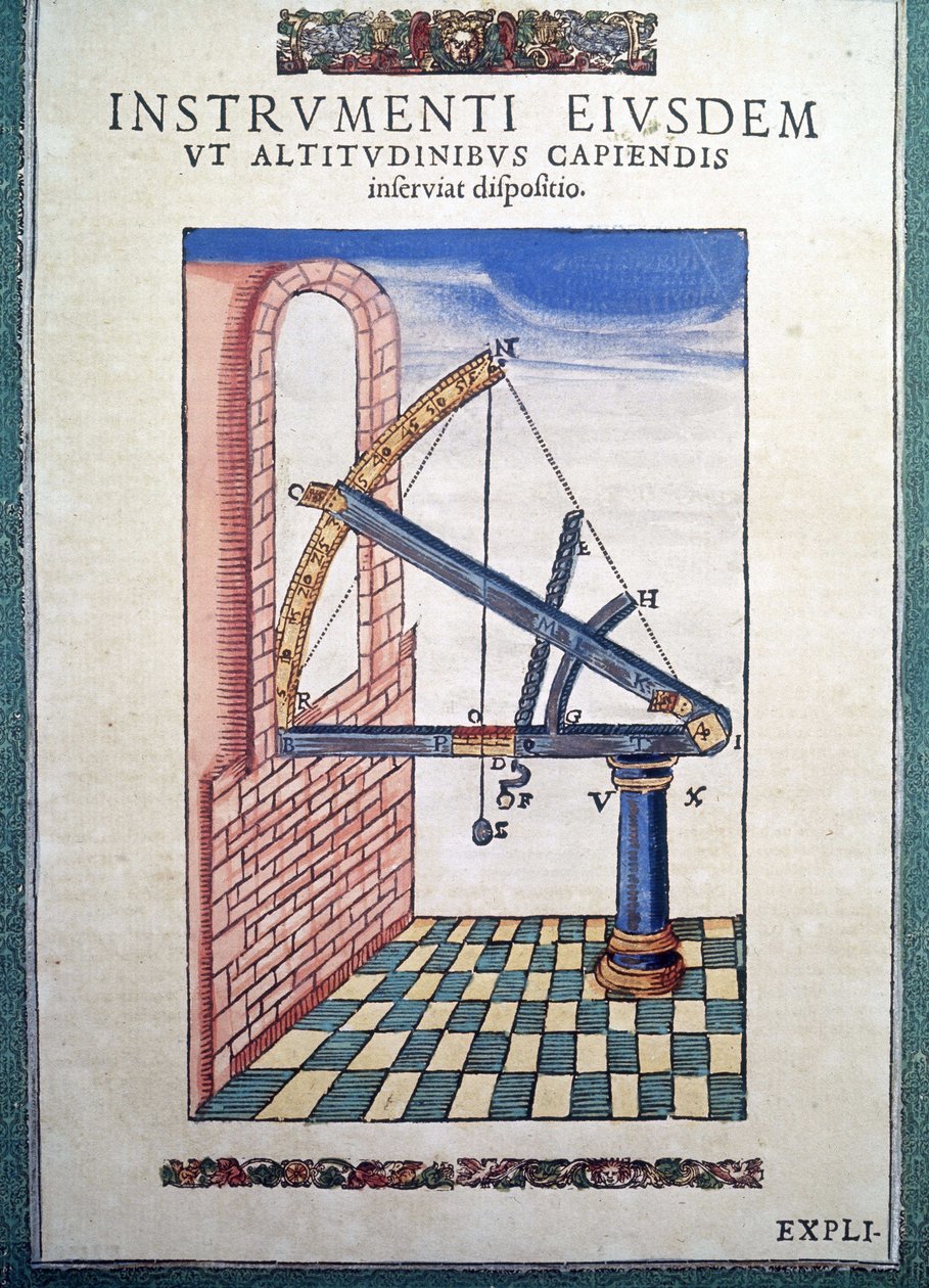 السدس الفلكي في "" Astronomiae Instituatae machanicia "بقلم Tycho Brahe (1546 - 1601) ، Wandsbeck بواسطة المدرسة الألمانية