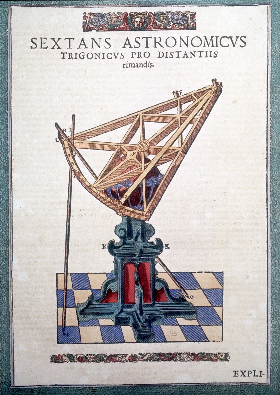 السدس الفلكي في "" Astronomiae Instituatae machanicia "بقلم Tycho Brahe (1546 - 1601) ، Wandsbeck بواسطة المدرسة الألمانية