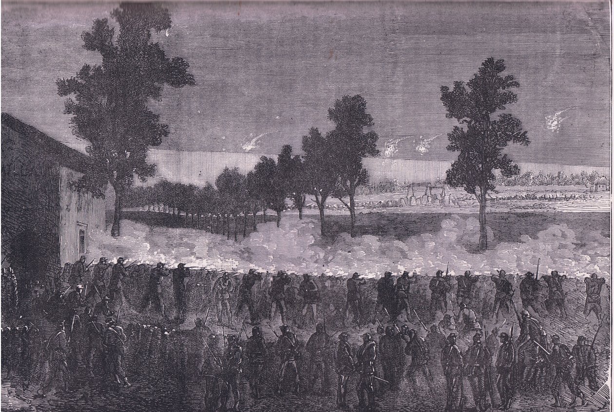 The sortie of Cachan, Cassells History of the War between France and Germany published by Cassell and Company Limited, c.1890 (litho) بواسطة المدرسة الألمانية