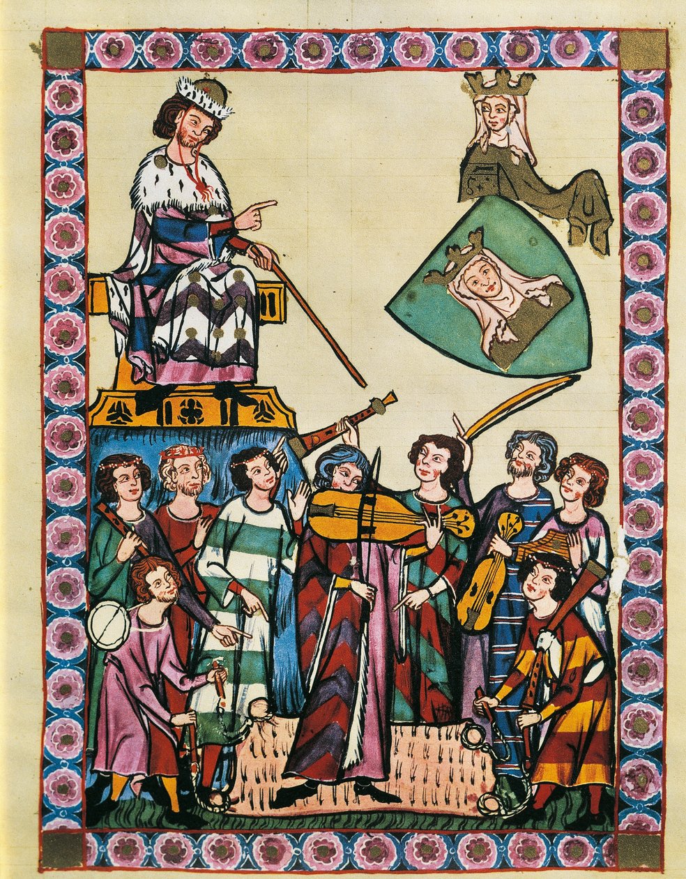 Troubadours before the Emperor of Germany and his court, from 