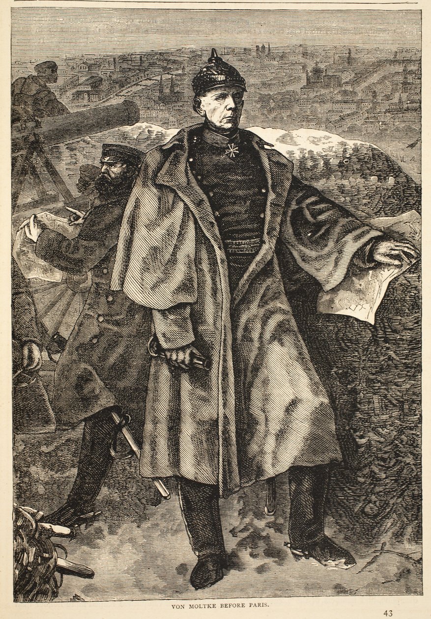 فون مولتك قبل باريس ، نوفمبر 1870 ، توضيح من كاسيلس تاريخ الحرب بين فرنسا وألمانيا ، 1870-1871 بواسطة المدرسة الألمانية