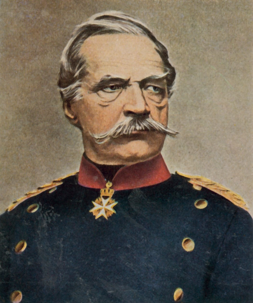 وزير الحرب الكونت رون بواسطة المدرسة الألمانية