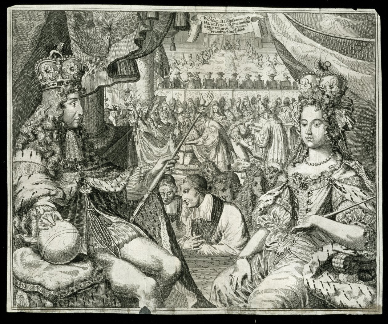 وليام الثالث (1650-1702) وماري الثاني (1662-94) ملك وملكة بريطانيا العظمى وأيرلندا من 1689 ، c.1689 بواسطة المدرسة الألمانية