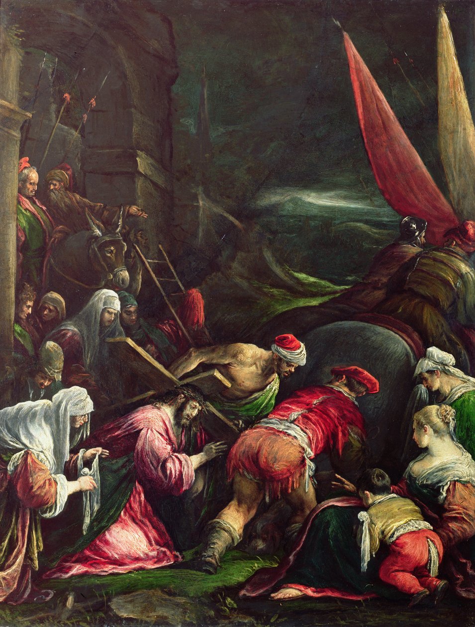 حمل الصليب ، 1592 بواسطة جيرولامو باسانو