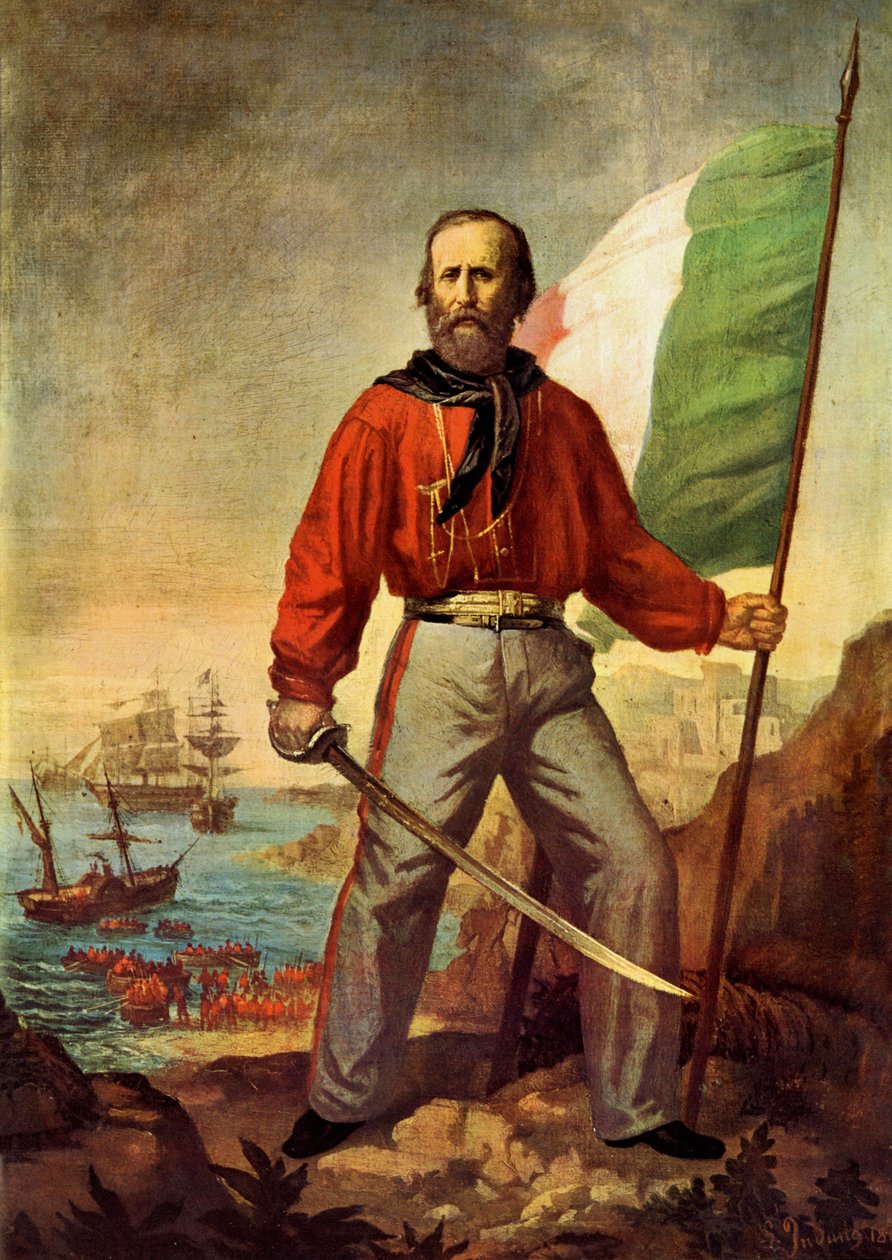 صورة جوزيبي غاريبالدي (1807-1882) أثناء هبوط ألف في مارسالا بواسطة جيرولامو إندونو