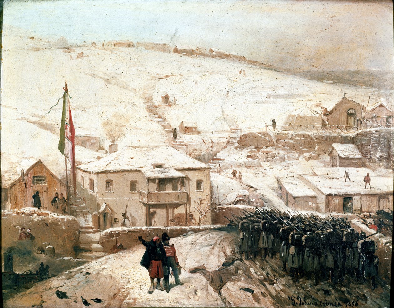 مقر البيدمونتيين في شبه جزيرة القرم بواسطة جيرولامو إندونو