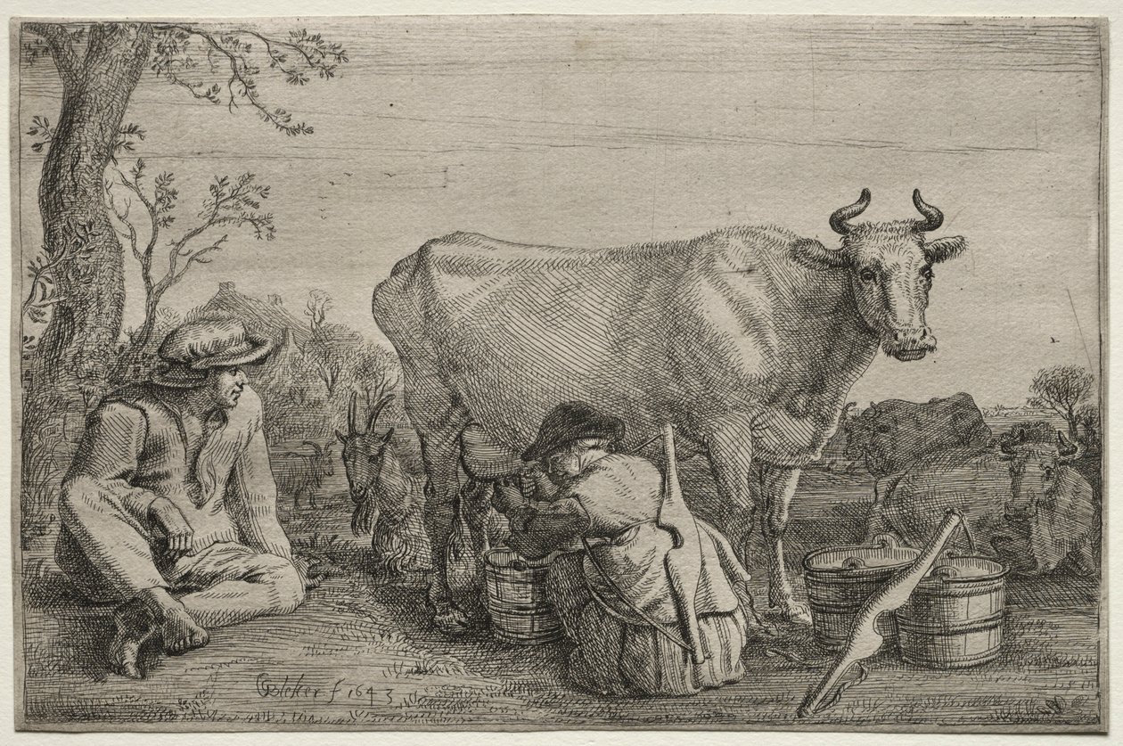 The Milkmaid ، 1643. بواسطة جيريت كلايس. بليكر