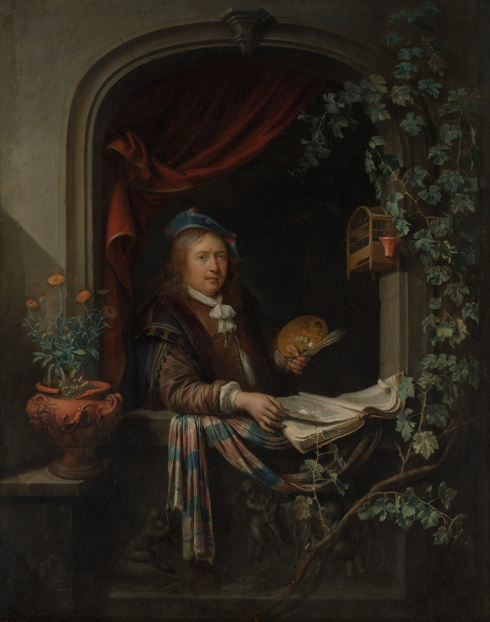 بورتريه ذاتي ، كاليفورنيا. 1665. بواسطة جيريت دو