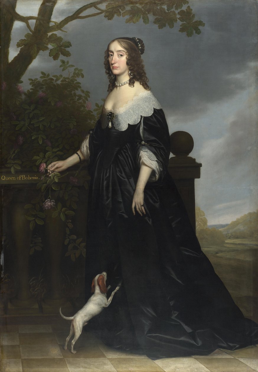 صورة إليزابيث ستيوارت (1596-1662) ، ملكة بوهيميا ، زوجة الناخبة بالاتين فريدريك الخامس وابنة جيمس الأول ، 1642 بواسطة جيريت فان هونثورست