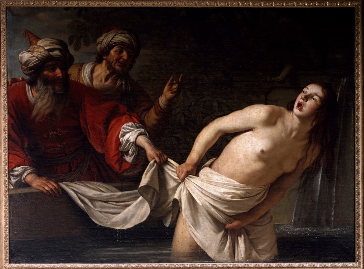 سوزان في الحمام لوحة غيراردو ديلي نوتي (جيريت فان هونثورست) (1590-1656) 1655 صن. 157x213 سم روما ، جاليريا بورغيزي بواسطة جيريت فان هونثورست