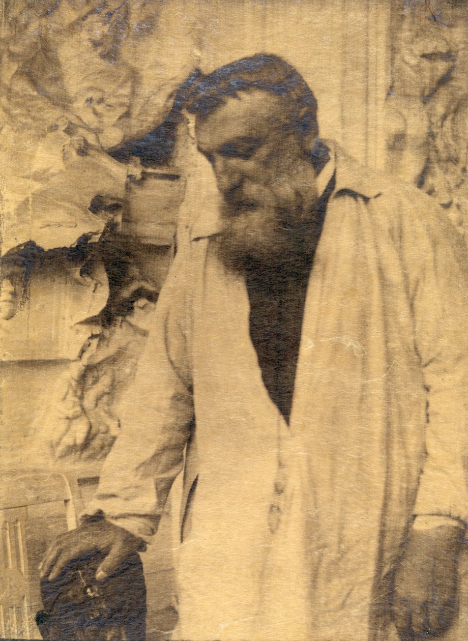 أوغست رودين في مرسمه ، 1906 (صورة بني داكن) بواسطة البيرة جيرترود الجبن