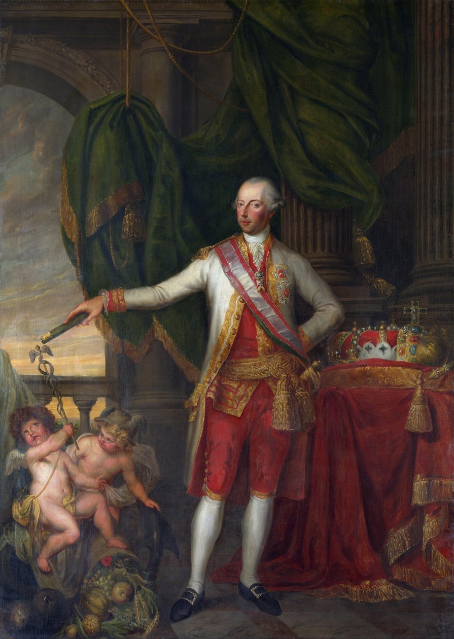 جوزيف لورين ، كإمبراطور الرومان ، جوزيف الثاني - صورة الإمبراطور جوزيف الثاني (1741-1790) - بيليتشي ، جيرترود كورنيلي ماري دي (1743-1825) - النصف الثاني من القرن الثامن عشر. - زيت على قماش - متحف جرونينج ، بروج بواسطة جيرترود دي بيليتشي
