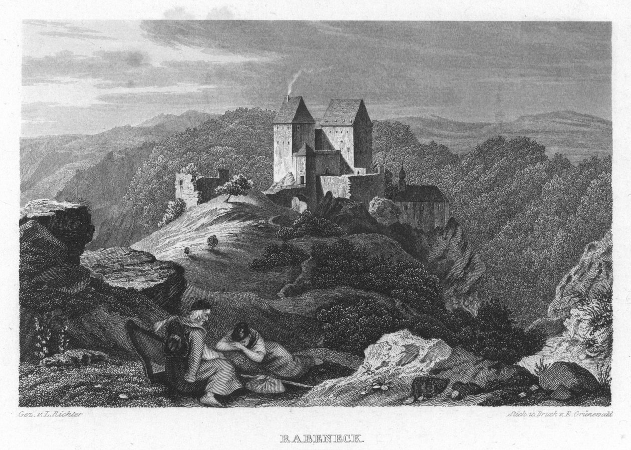 بورج رابينيك في ألبوم سويسرا الفرانكونية. تسعة حفر من الصلب. 1840 بواسطة تعادل v. أدريان لودفيج ريختر