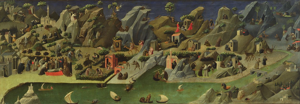 Thebaid، c.1410 (درجة الحرارة على اللوحة) (انظر أيضًا 50353) بواسطة غيراردو ستارينا