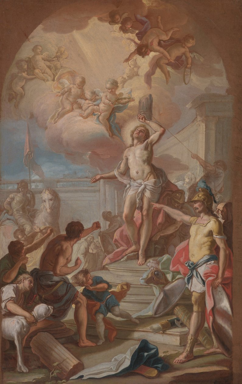 استشهاد القديس سيباستيان حوالي 1780 (زيت على قماش) بواسطة Giacinto (Attr. to) Diana