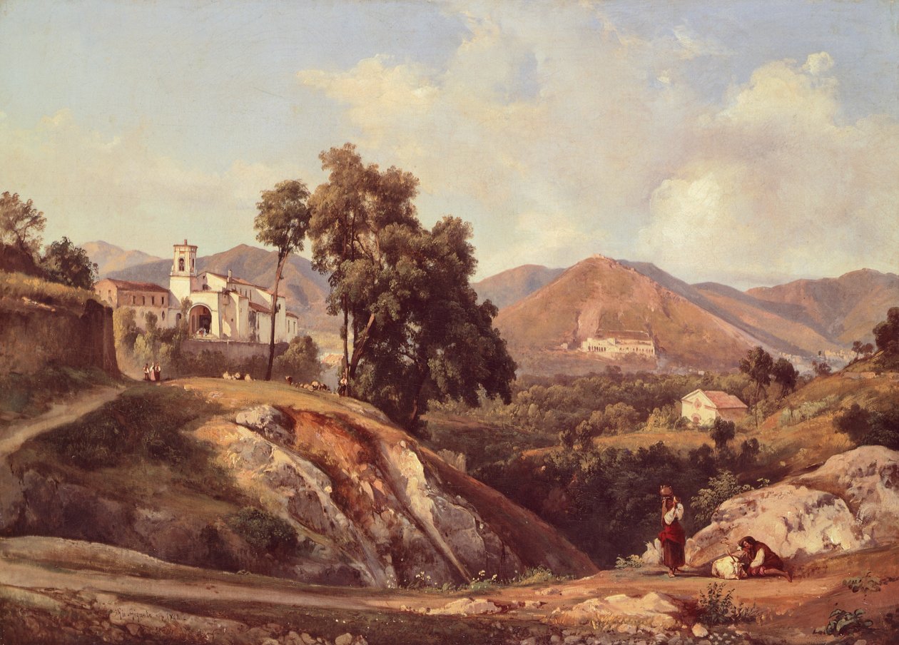 منظر طبيعي لمنطقة كامبانيا ، رسمها جياسينتو جيغانتي (1806-1876) ، إيطاليا بواسطة جياسينتو جيجانتي