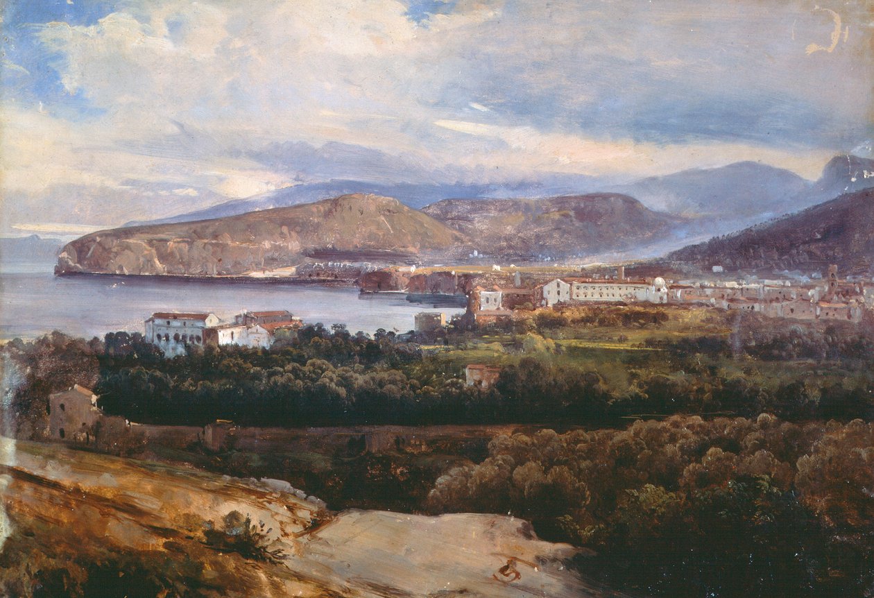 View of Sorrento, by Giacinto Gigante, tempera on paper بواسطة جياسينتو جيجانتي