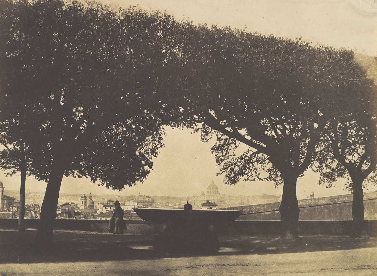 منظر من الأكاديمية الفرنسية في فيلا ميديتشي ، كاليفورنيا. 1852. بواسطة جياكومو كانيفا