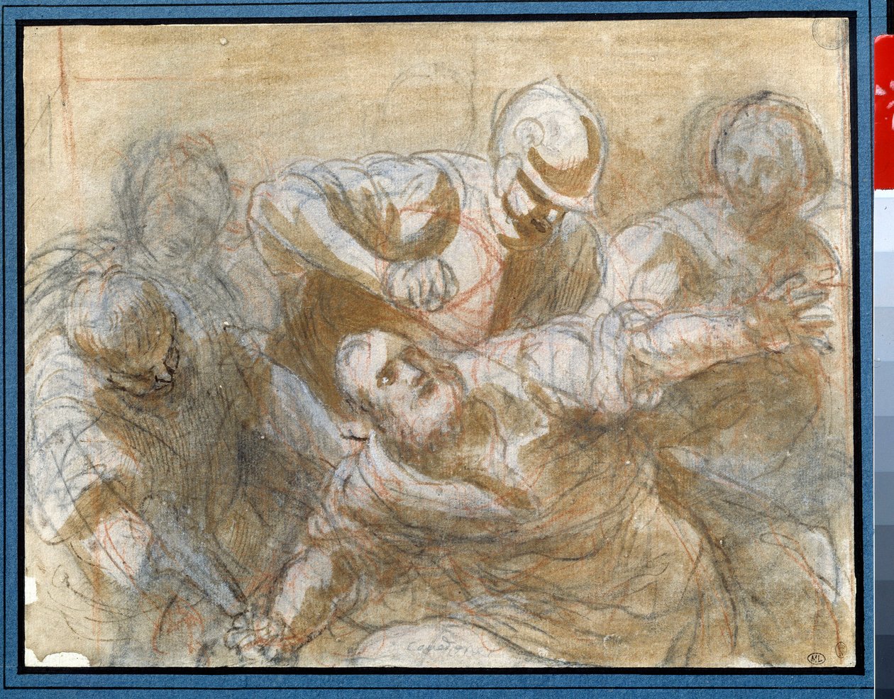 استولى الفلسطينيون على شمشون رسم بالحبر البني وغسله جياكومو كافيدون (1577-1660) حوالي 1614 صن. 0،20 × 0،27 م باريس. متحف اللوفر بواسطة جياكومو كافيدوني