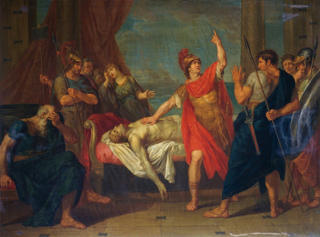 أخيل يؤدي اليمين على جسد باتروكلس ، لوحة رسمها جياكومو كونكا (1787-1852) بواسطة جياكومو كونكا