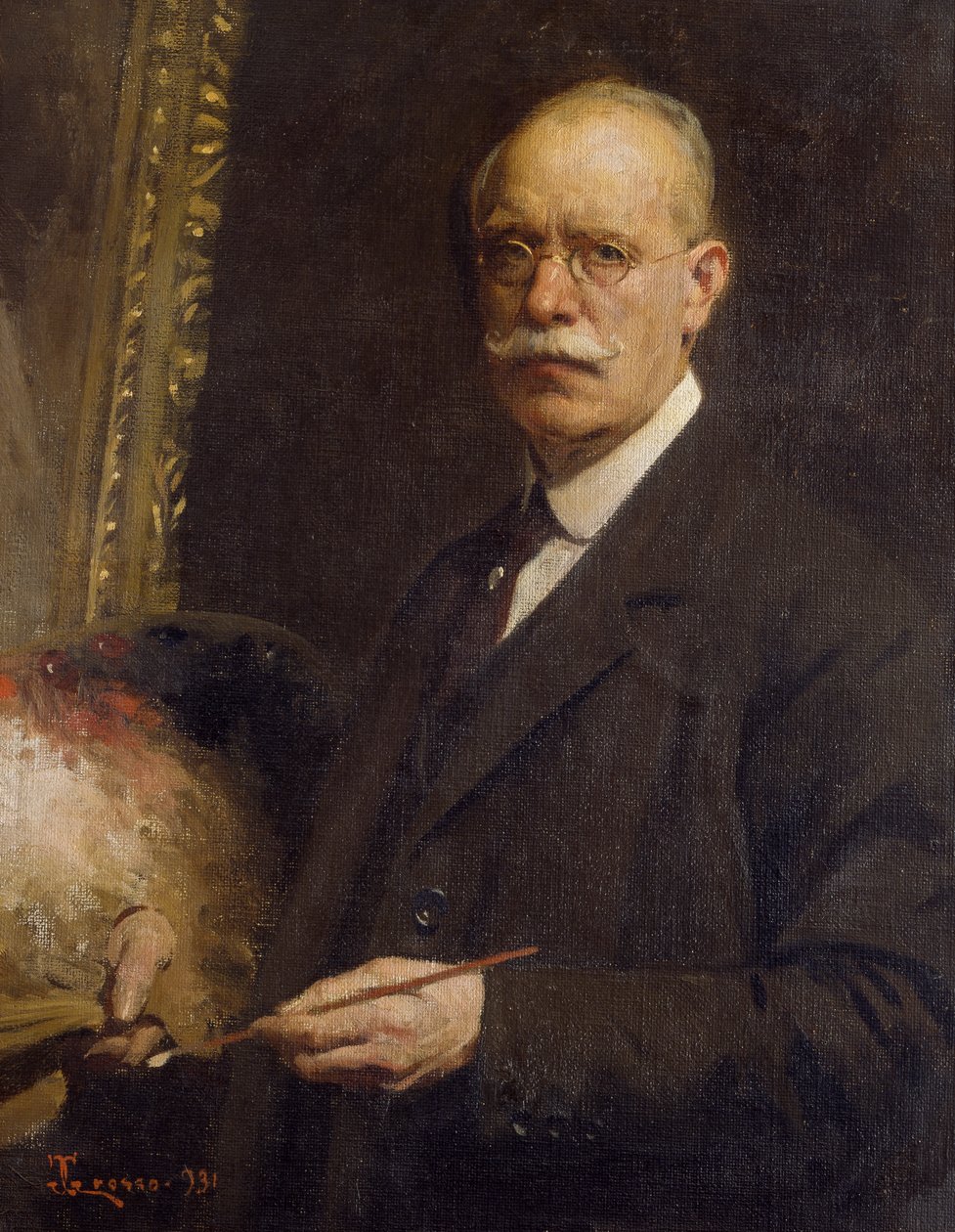 بورتريه ذاتي ، لجياكومو جروسو (1860-1938) ، زيت على قماش ، 84x66 سم بواسطة جياكومو جروسو