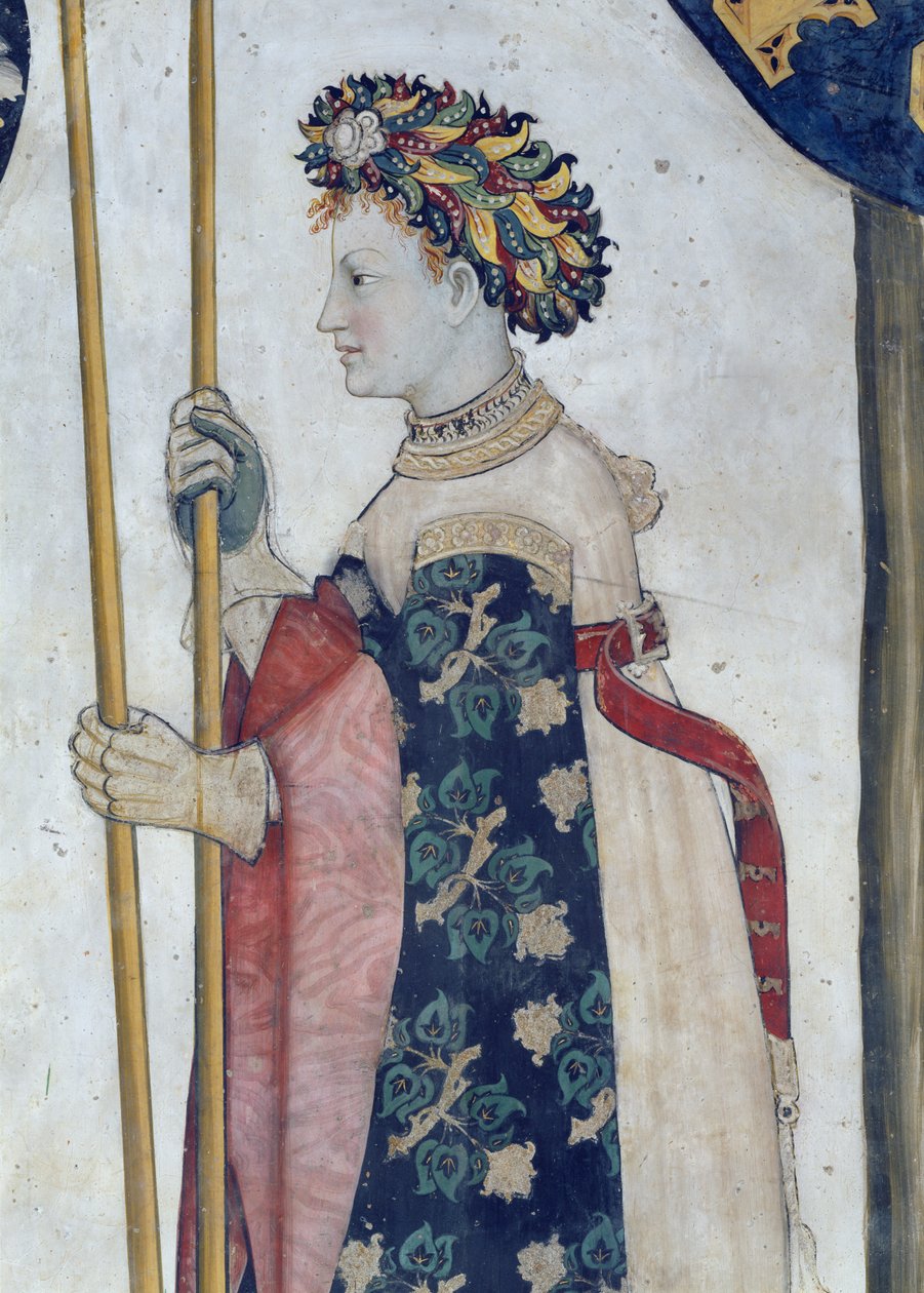 The Nine Worthies and the Nine Worthy، detail of Semiramis، 1418-30 (fresco) بواسطة جياكومو جاكوريو