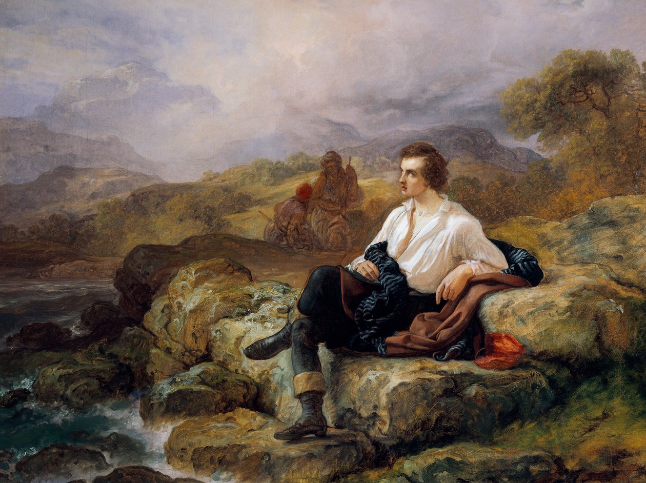 لورد بايرون (1788-1824) على شاطئ البحر الهيليني ، بقلم جياكومو تريكورت (1812-1882) ، زيت على قماش بواسطة جياكومو تريكورت