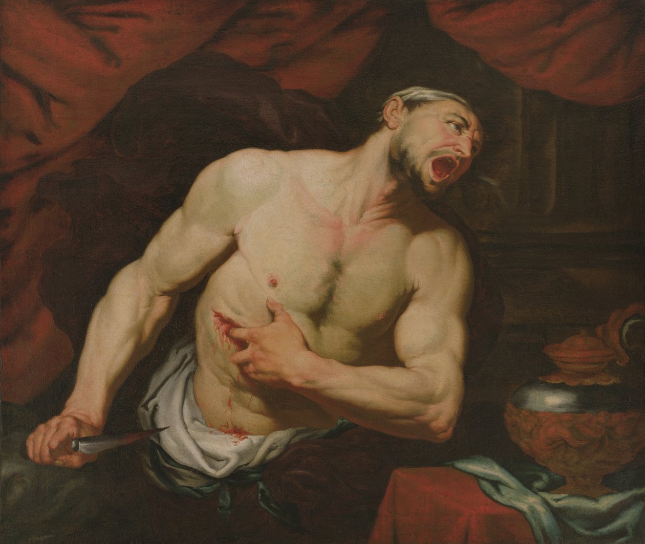 وفاة كاتو يوتيكا بواسطة Giambattista Langetti