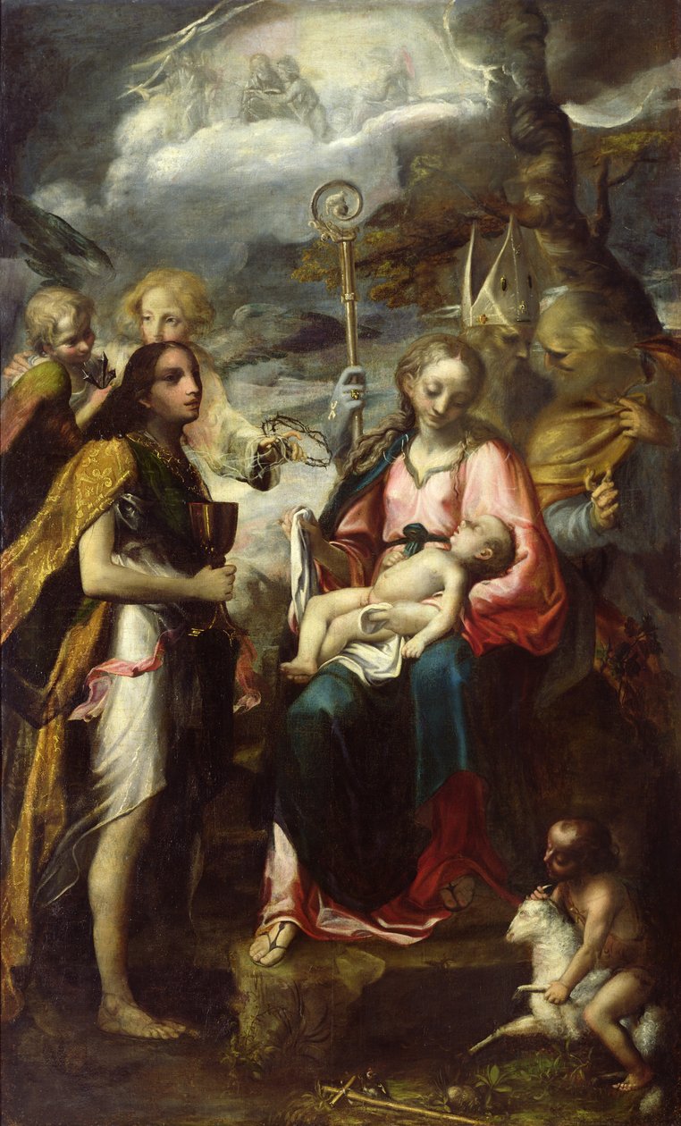 العذراء والطفل وسر العاطفة بواسطة Giambattista Tinti