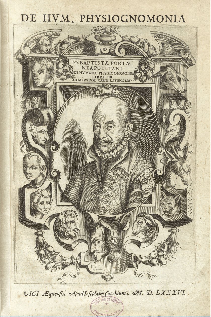 تغطية “De humana physiognomica” (“On Human Physiognomy”) من قبل المعمداني بورت بواسطة Giambattista della Porta