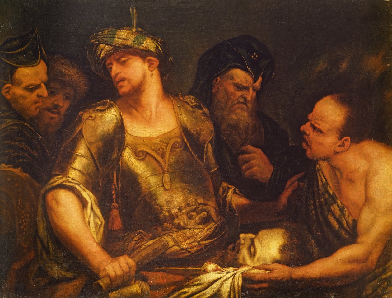 الجلاد يقدم رأس القديس يوحنا المعمدان للملك هيرودس بواسطة Giambattista Langetti
