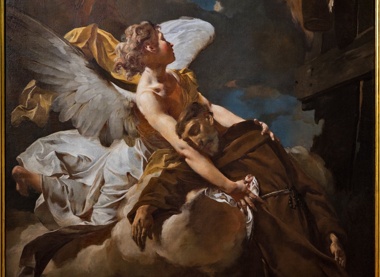 نشوة القديس فرنسيس ، التفاصيل بواسطة Giambattista Piazzetta