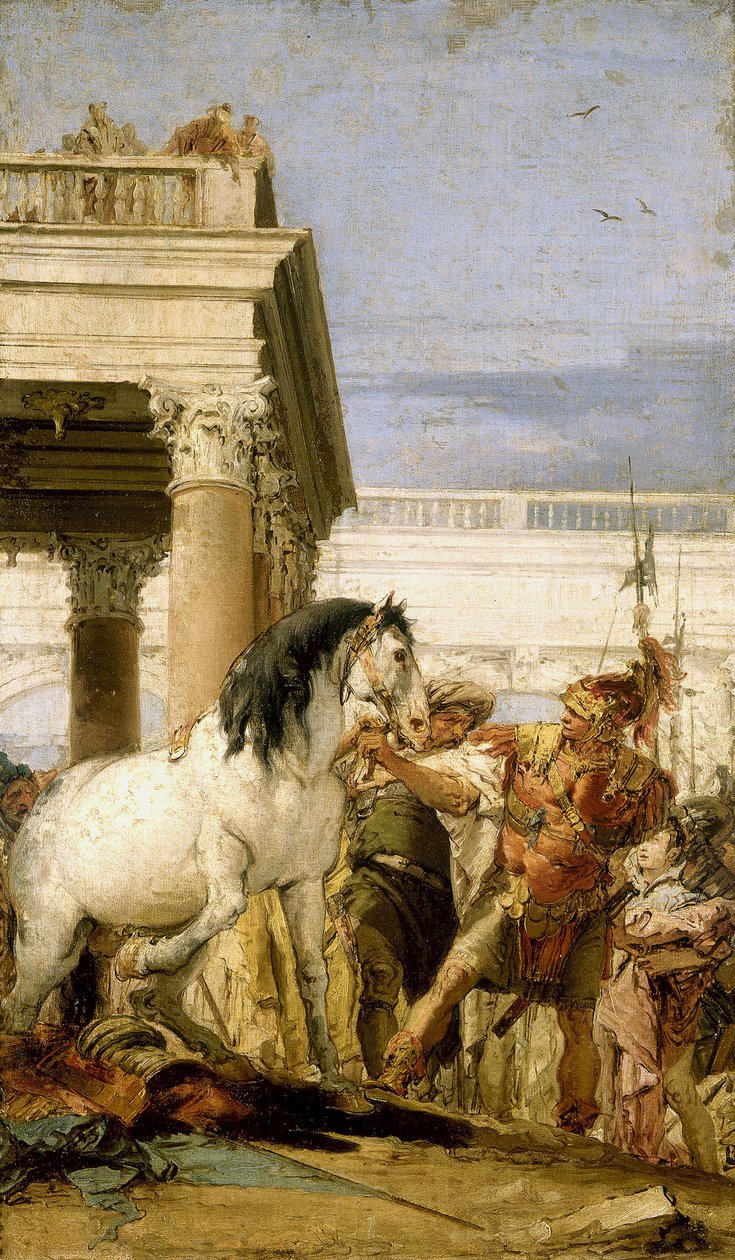 ألكسندر ترويض بوسيفالوس بواسطة Giambattista Tiepolo