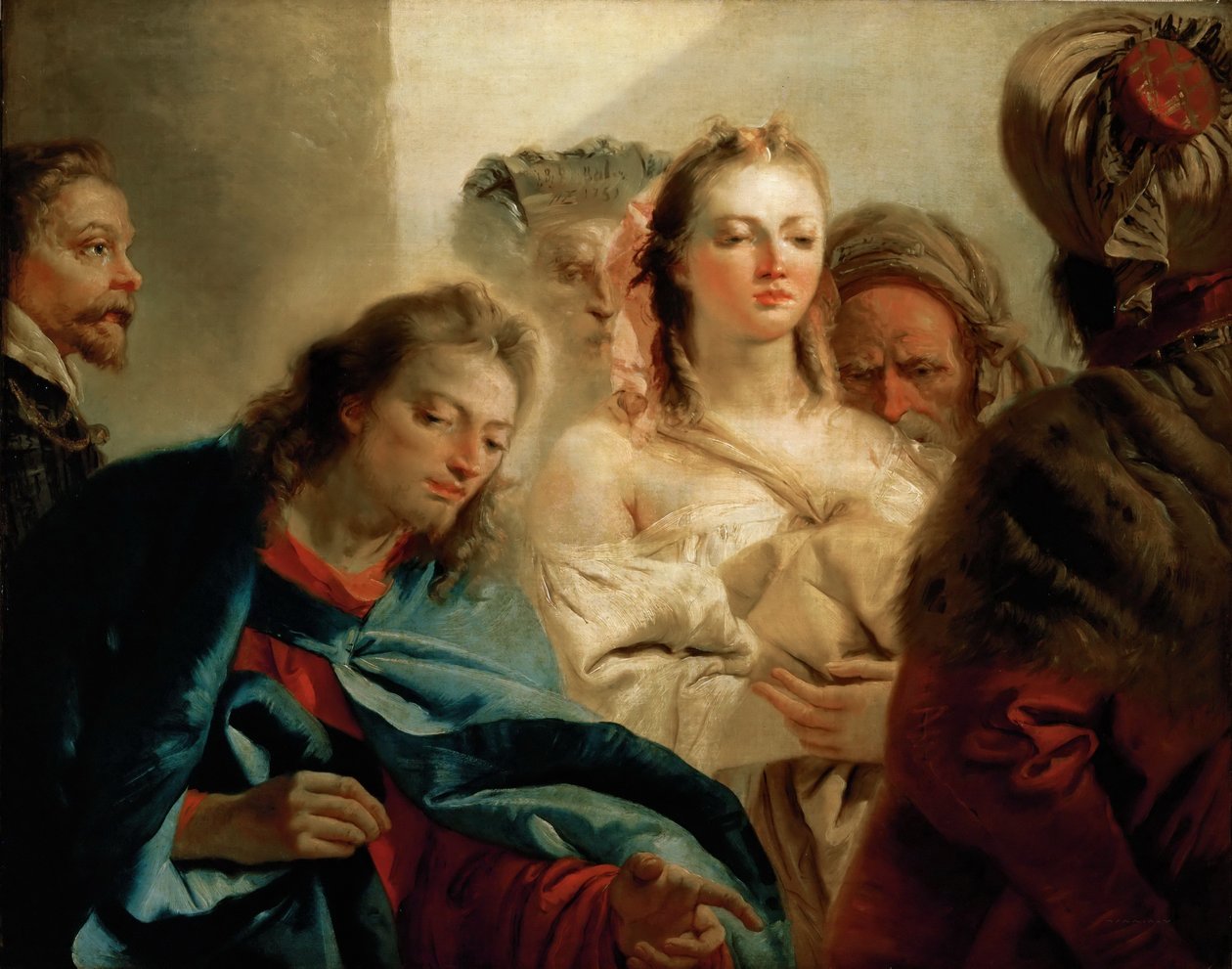 المسيح والمرأة في الزنا بواسطة Giambattista Tiepolo