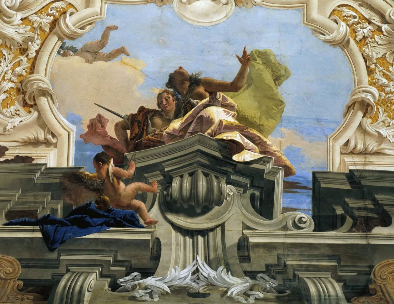 تسمح العدالة لـ Harmony بالانتصار ، حوالي 1746. بواسطة Giambattista Tiepolo