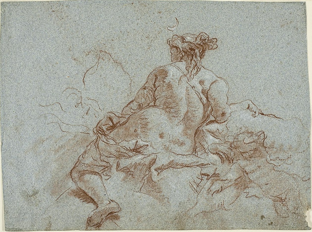 دراسة من أجل التفاصيل: الإلهة ديانا بواسطة Giambattista Tiepolo